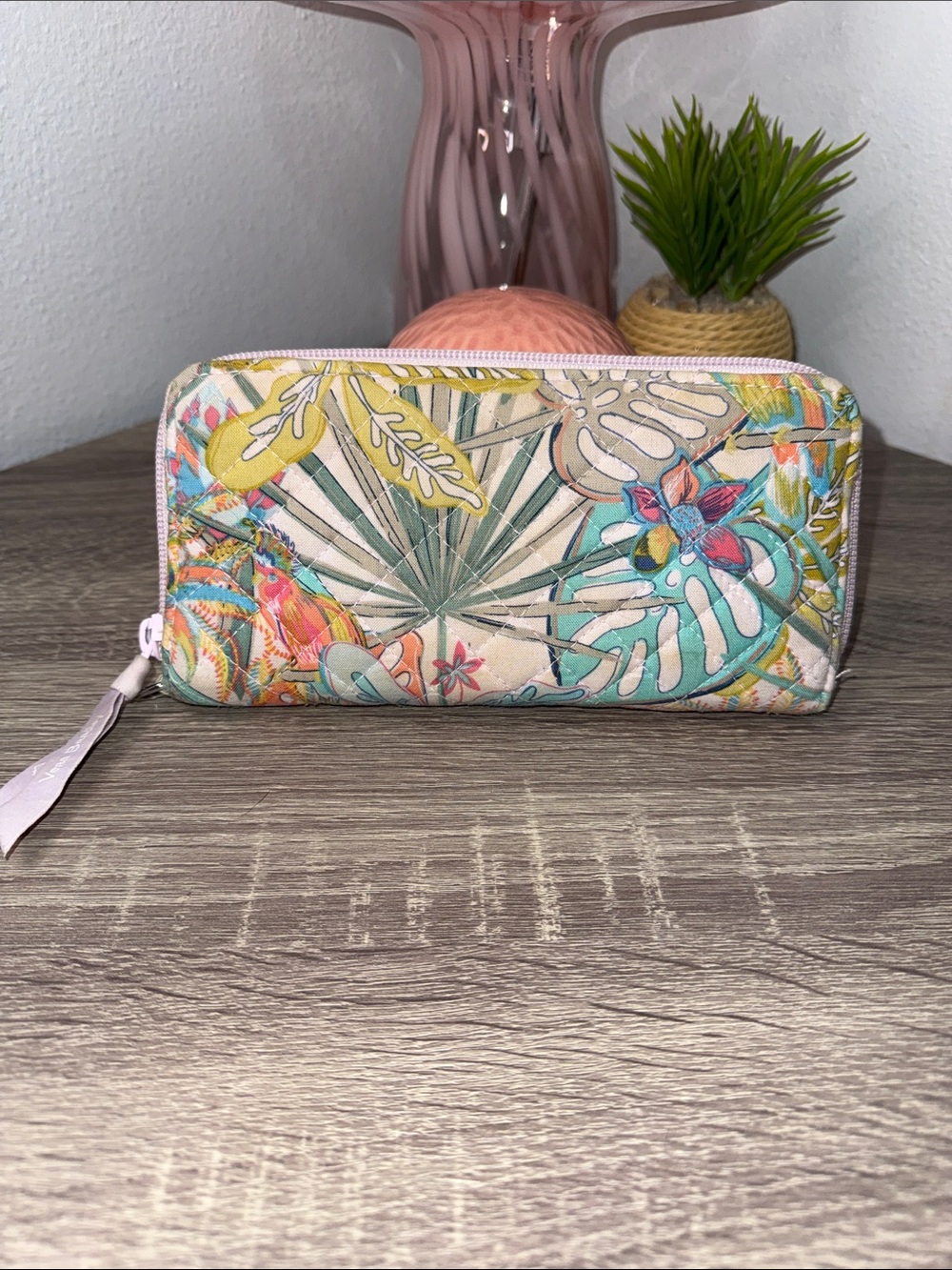 Vera Bradley ~Rain Forest Canopy~ Zip Around Accordion Style Wristlet Wallet
